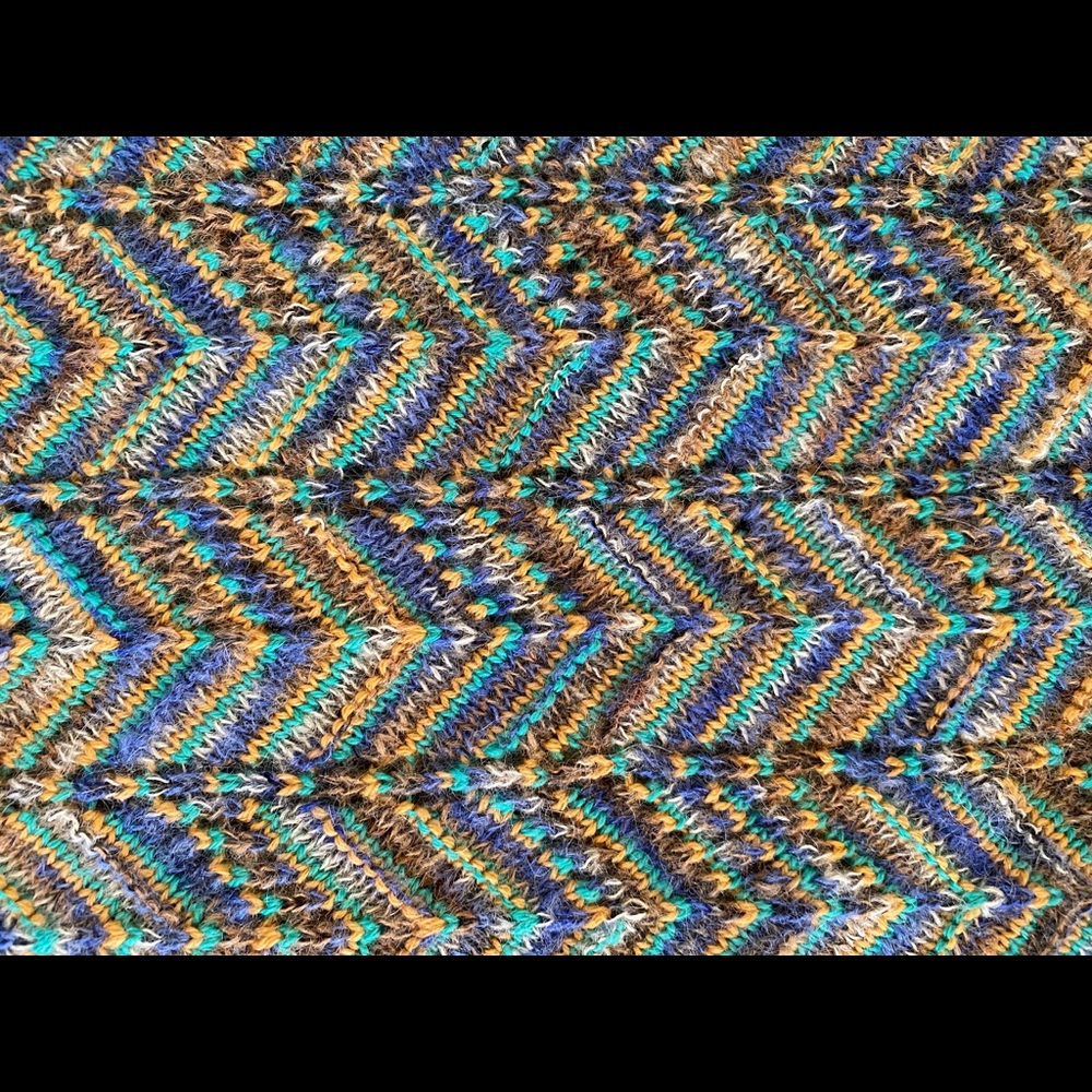 Missoni Luxurious Blue Knit Blanket Scarf Wrap